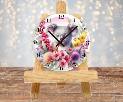 Koala and Aussie Native #4 Digital Sublimation Clock Design