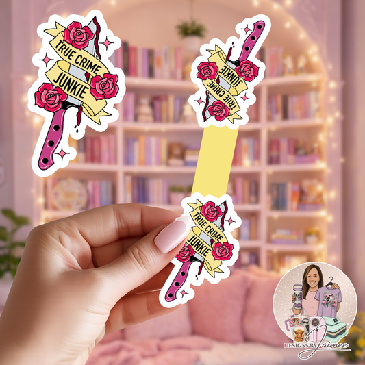 True Crime Junkie | Magnetic Bookmark | Handmade Bookish Accessory