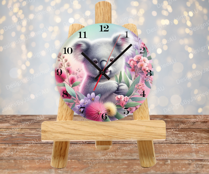 Koala and Aussie Native #5 Digital Sublimation Clock Design
