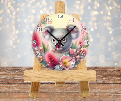 Koala and Aussie Native #6 Digital Sublimation Clock Design