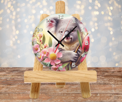 Koala and Aussie Native #7 Digital Sublimation Clock Design