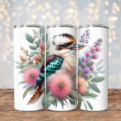 Pastel Pinks and Purples Kookaburra #1 Digital 20oz Sublimation Tumbler Wrap