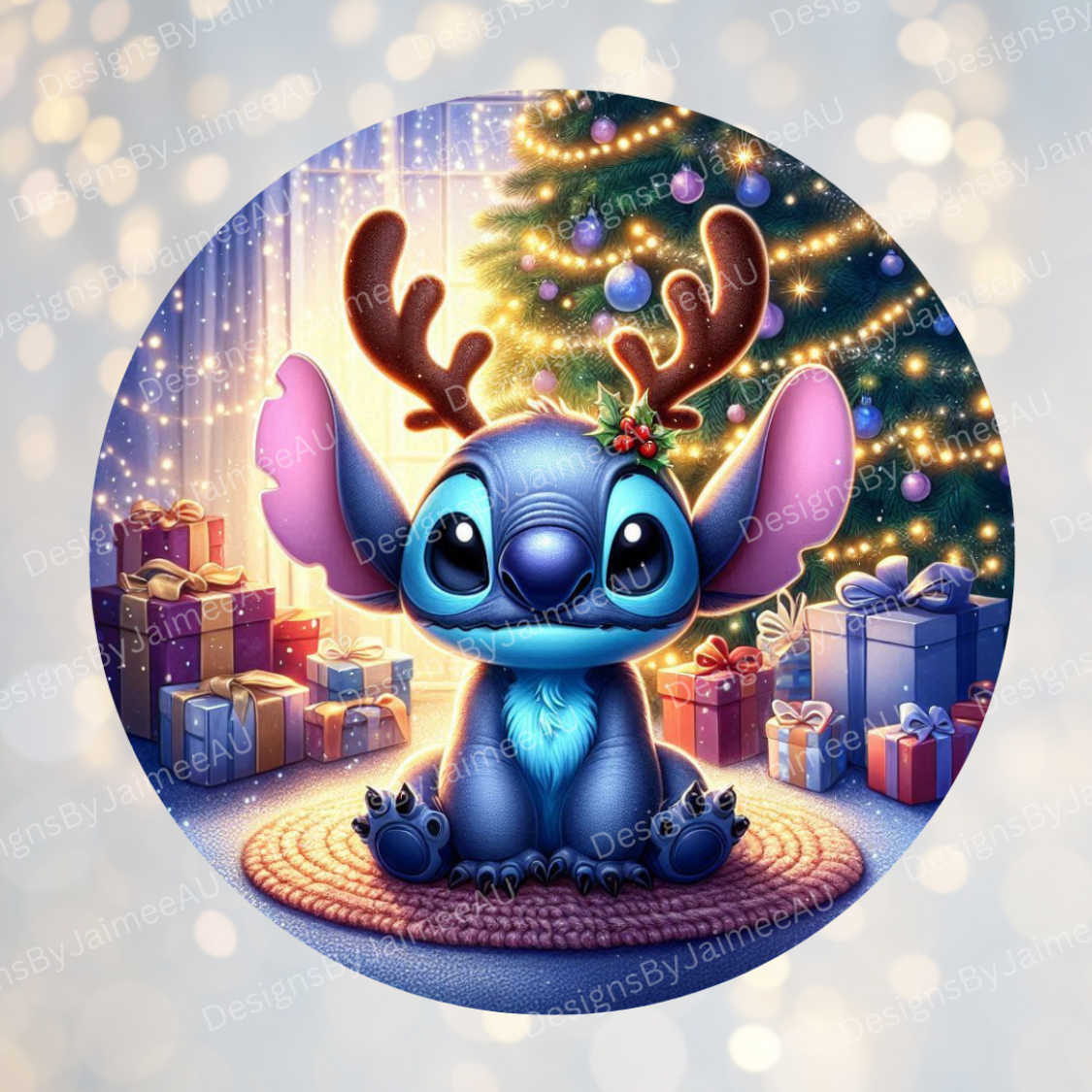 Christmas Stitch #2 Digital Sublimation Ornament Design
