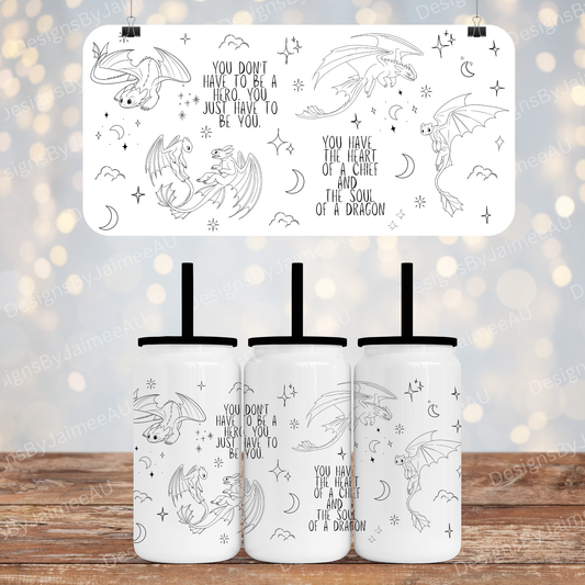How To Train Your Dragon - Outlines - Digital 16oz Sublimation Design