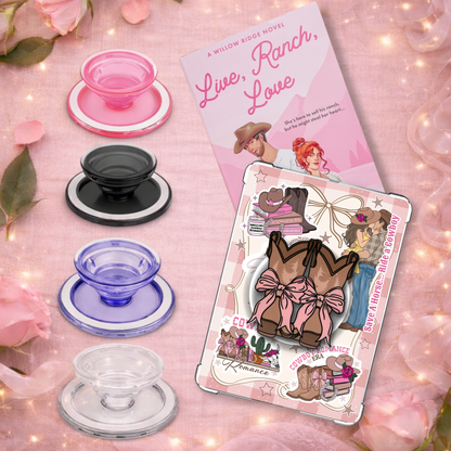 Fueled By Ice and True Crime | E-Reader Magnetic Grip | Interchangeable Bookish Accessory