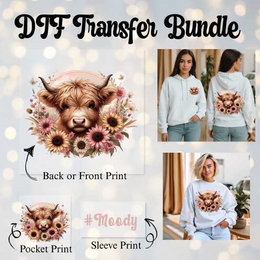 DTF Transfer Bundle – "Moody" | Main + Pocket + Sleeve Print