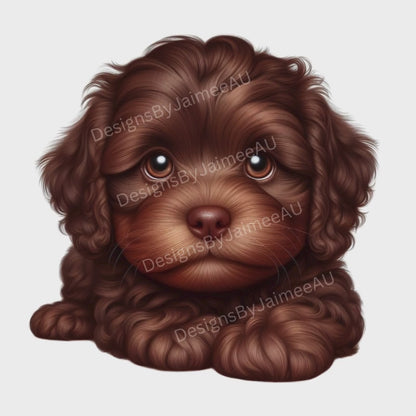 20 Cavoodle Puppies Digital Transparent Clipart Images