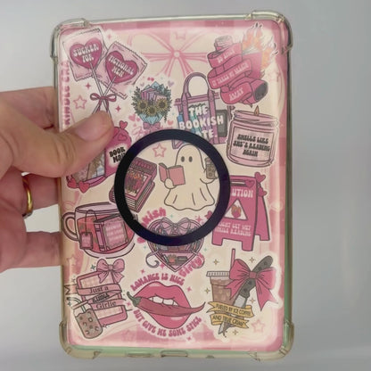 Fueled By Ice and True Crime | E-Reader Magnetic Grip | Interchangeable Bookish Accessory