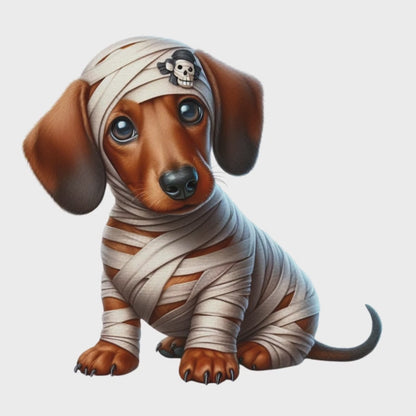 15 Halloween Inspired Dachshunds Digital Transparent Clipart Images