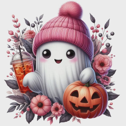 20 Pink Themed Halloween Sheet Ghost Digital Transparent Clipart Images