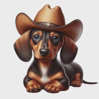 20 Country/Western Dachshund Digital Transparent Clipart Images